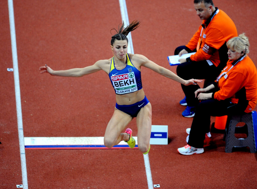 EUROPEAN INDOOR CHAMPIONSHIPS - Prvenstvo Evrope u atletici u dvorani. MARYNA BEKH Marina Beh, Ukrajina, skok u dalj. Beograd, 05.03.2017. foto: Nebojsa Parausic Atletika