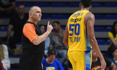ILIJA BELOSEVIC, sudija na utakmici plejofa Evrolige, Makabi - Panatinaikos, u hali Aleksandar Nikolic. Beograd, 02.05.2024. photo: Nebojsa Parausic Kosarka, Euroleague, Makabi, Panatinaikos, Radost