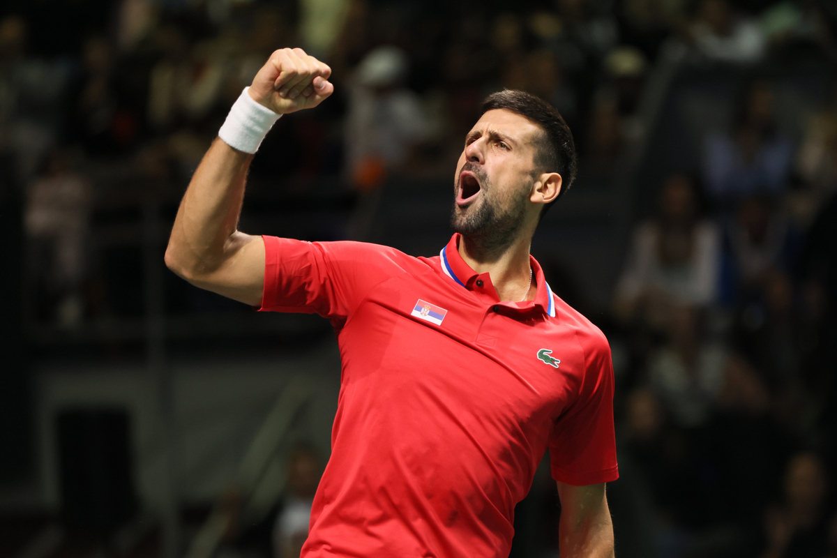 NOVAK DJOKOVIC teniser Dejvis kup reprezentacije Srbije dubl mec protiv Grcke hala Aleksandar Nikolic Pionir, Beograd 15.09.2024. godine Foto: Marko Mertlas Tenis, Dejvis Kup, Srbija, Grcka