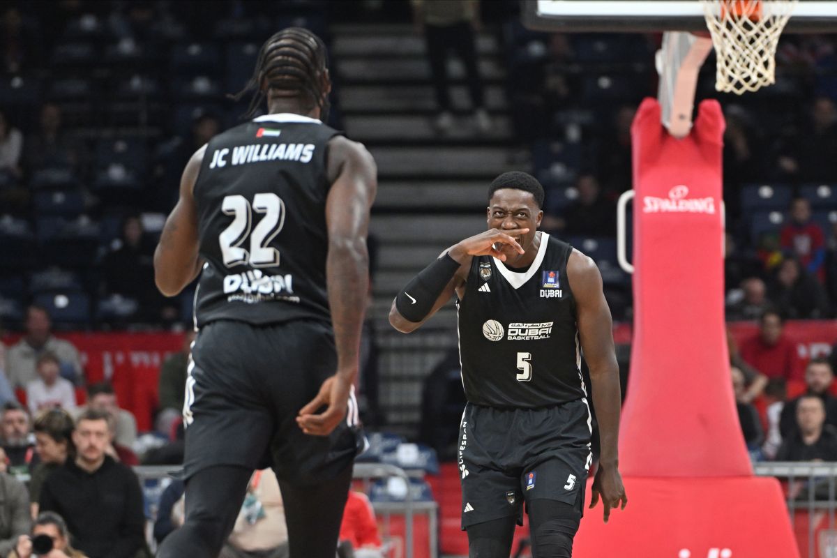 AWUDU ABASS Avudu Abas kosarkas Dubaija na utakmici Jadranske ABA lige protiv Crvene zvezde u hali Beogradska arena, Beograd 12.01.2025. godine Foto: Marko Metlas Kosarka, Crvena zvezda, Jadranska ABA liga, Dubai