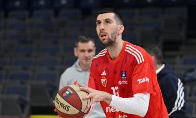 OGNJEN DOBRIC kosarkas Crvene zvezde na utakmici Jadranske ABA lige protiv Splita u hali Beogradska arena, Beograd 25.01.2025. godine Foto: Marko Metlas Kosarka, Crvena zvezda, Jadranska ABA liga, Split