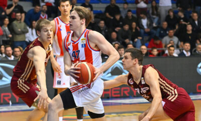 ANDREJ KOSTIC, kosarkas Crvene zvezde, na utakmici KRK protiv FMP, u hali Cair. Nis, 14.02.2025. foto: MN Press / mi Kosarka, Finale KRK, Crvena zvezda, FMP