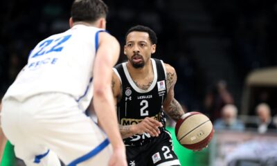 CARLIK JONES Karlik Dzons kosarkas Partizana na utakmici Jadranske ABA lige protiv Spartaka Subotica u hali Beogradska arena, Beograd 09.05.2025. godine Foto: MN PRESS Kosarka, Partizan, Jadranska ABA liga, Spartak Subotica