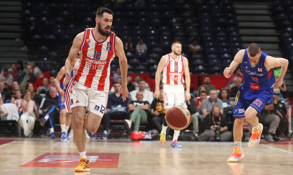 NIKOLA KALINIC kosarkas Crvene Zvezde na utakmici ABA lige protiv Igokee u hali Beogradska Arena, Beograd 10.05.2025. godine Foto: Ivica Veselinov / MN PRESS KOSARKA, BASKETBALL, ABA LIGA, ABA LEAGUE, CRVENA ZVEZDA, IGOKEA, JADRANSKA LIGA, ADRIATIC LEAGUE