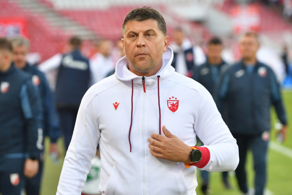 VLADAN MILOJEVIC trener fudbalera Crvene zvezde na utakmici Superlige Prvenstva Srbije protiv Vojvodine Novi Sad na stadionu Rajka Mitica, Beograd, 11.05.2025. godine Foto: Marko Metlas Fudbal, Crvena zvezda, Superliga Prvenstvo Srbije, Vojvodina Novi Sad