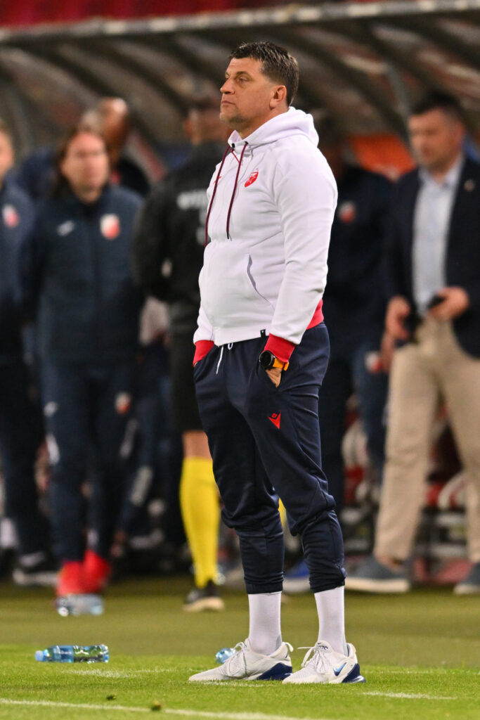 VLADAN MILOJEVIC trener fudbalera Crvene zvezde na utakmici Superlige Prvenstva Srbije protiv Vojvodine Novi Sad na stadionu Rajka Mitica, Beograd, 11.05.2025. godine Foto: Marko Metlas Fudbal, Crvena zvezda, Superliga Prvenstvo Srbije, Vojvodina Novi Sad