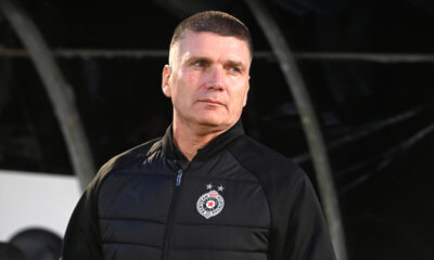 SRDJAN BLAGOJEVIC, trener fudbalera Partizana, na prvenstvenoj utakmici protiv TSC, na stadionu JNA. Beograd, 11.05.2025. foto: Nebojsa Parausic Fudbal, Partizan, TSC