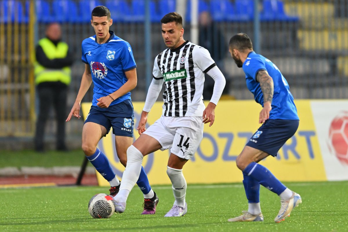 STEFAN KOVAC fudbaler Partizana na utakmici Superlige Prvenstva Srbije protiv Mladosti Lucani na stadionu Mladosti, Lucani 17.05.2025. godine Foto: Marko Metlas Fudbal, Partizan, Superliga Prvenstvo Srbije, Mladost Lucani