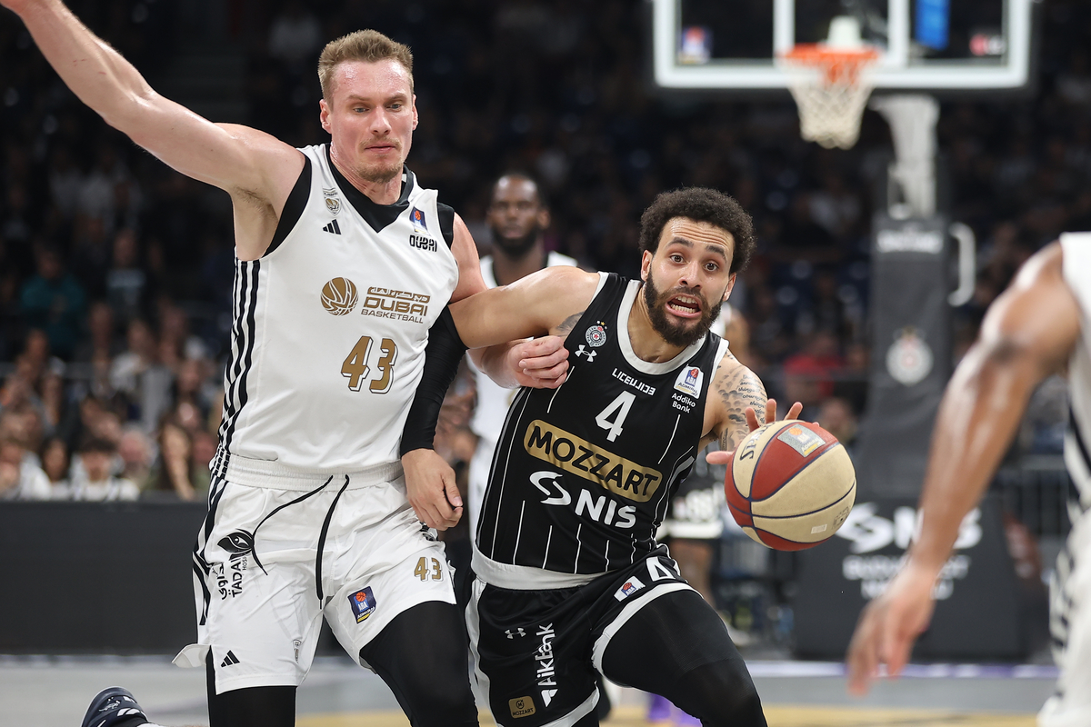 DUANE WASHINGTON Dvejn Vasington kosarkas Partizana na utakmici ABA lige protiv Dubaija u hali Beogradska Arena, Beograd 26.05.2025. godine Foto: Ivica Veselinov / MN PRESS KOSARKA, BASKETBALL, ABA LIGA, ABA LEAGUE, KK PARTIZAN, BC DUBAI