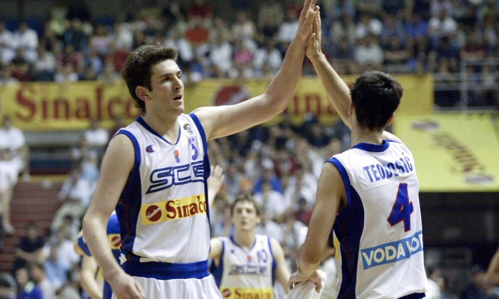 Dragan Labovic kosarkas U18 reprezentacije Srbije i Crne Gore na finalnoj utakmici U18 Evropskog prvenstva protiv Turske u hali Pionir 24.07.2005. godine Foto: Marko Metlas
