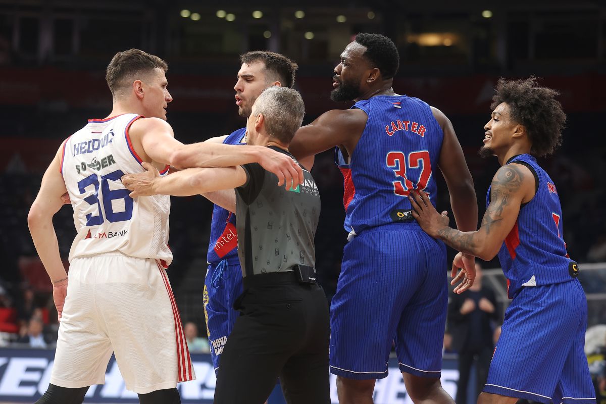kosarkas Crvene Zvezde na utakmici ABA lige protiv Igokee u hali Beogradska Arena, Beograd 10.05.2025. godine Foto: Ivica Veselinov / MN PRESS KOSARKA, BASKETBALL, ABA LIGA, ABA LEAGUE, CRVENA ZVEZDA, IGOKEA, JADRANSKA LIGA, ADRIATIC LEAGUE