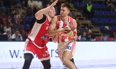 kosarkas Crvene Zvezde na utakmici ABA lige protiv SC Derbija u hali Beogradska Arena, Beograd 01.05.2025. godine Foto: Ivica Veselinov / MN PRESS KOSARKA, BASKETBALL, ABA LIGA, ABA LEAGUE, CRVENA ZVEZDA, SC DERBY, SC DERBI PODGORICA, JADRANSKA LIGA, ADRIATIC LEAGUE