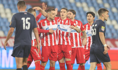 fudbaler Crvene Zvezde na utakmici Kupa Srbije protiv Napretka na stadionu Rajko Mitic, Beograd 07.05.2025. godine Foto: Ivica Veselinov / MN PRESS FUDBAL, FOOTBALL, KUP SRBIJE, NATIONAL CUP, CRVENA ZVEZDA, RED STAR, NAPREDAK KRUSEVAC