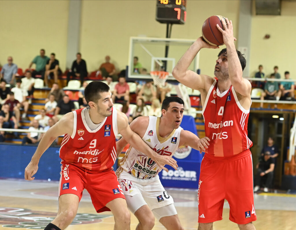 MILOS TEODOSIC, kosarkas Crvene zvezde, na utakmici ABA lige protiv FMP, u Hali FMP u Zelezniku Beograd, 04.05.2025. foto: Nebojsa Parausic Kosarka, ABA League, FMP, Crvena zvezda