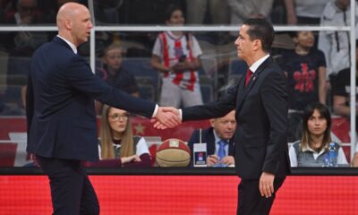 Trener Crvene zvezde na utakmici polufinala Jadranske ABA lige protiv Budicnosti Podgorica u hali Beogradska arena, Beograd 29.05.2025. godine Foto: Marko Metlas Kosarka, Crvena zvezda, Jadranska ABA liga, Buducnost Podgorica