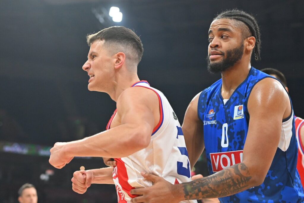 kosarkas Crvene zvezde na utakmici polufinala Jadranske ABA lige protiv Budicnosti Podgorica u hali Beogradska arena, Beograd 29.05.2025. godine Foto: Marko Metlas Kosarka, Crvena zvezda, Jadranska ABA liga, Buducnost Podgorica
