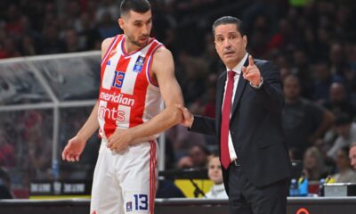 kosarkas Crvene zvezde na utakmici polufinala Jadranske ABA lige protiv Budicnosti Podgorica u hali Beogradska arena, Beograd 29.05.2025. godine Foto: Marko Metlas Kosarka, Crvena zvezda, Jadranska ABA liga, Buducnost Podgorica