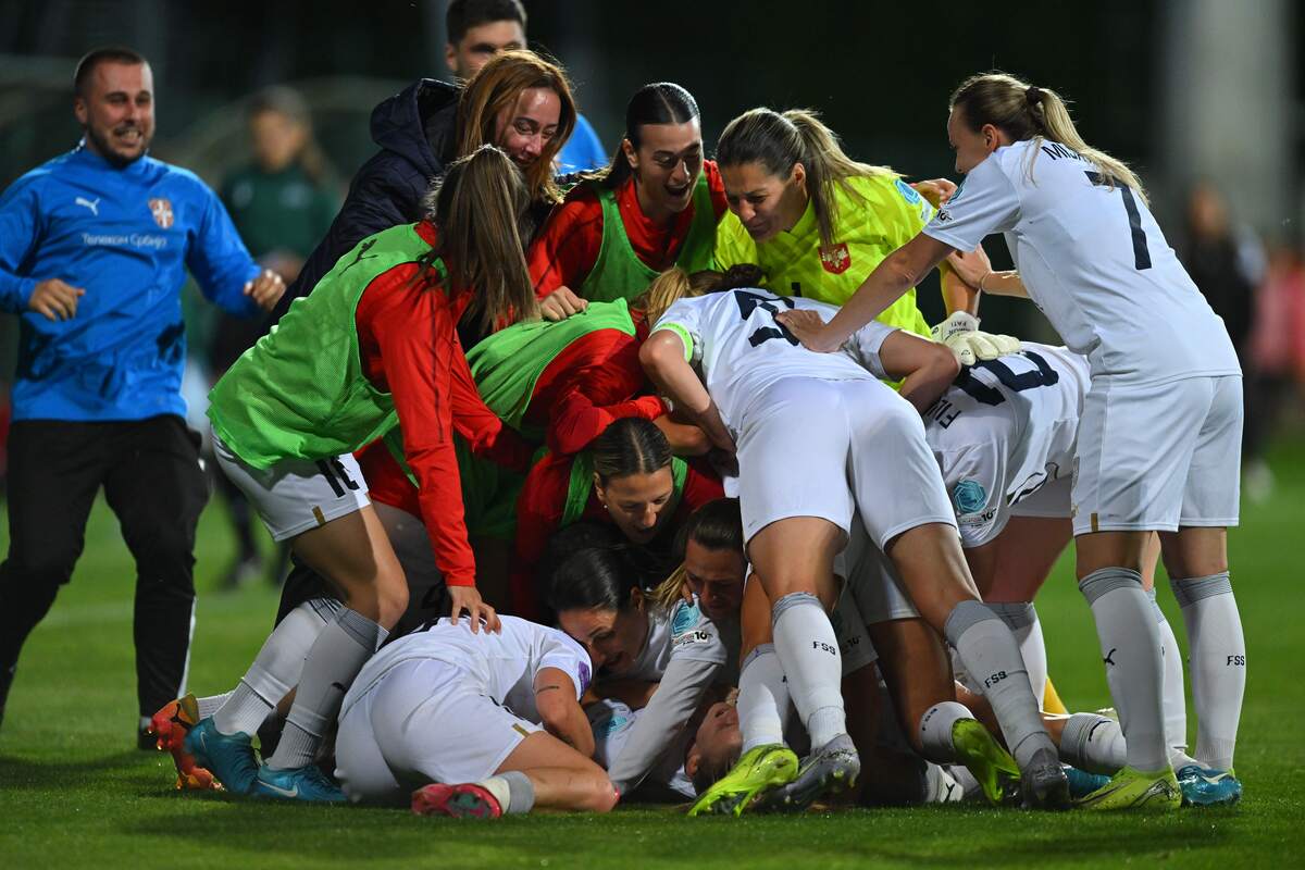 fudbalerka reprezentacije Srbije na utakmici plej ofa za Ligu nacija protiv Madjarske u sportskom centru FSS, Stara Pazova 30.05.2025. godine Foto: Marko Metlas Fudbal, Srbija, Madjarska Liga nacija, Zene