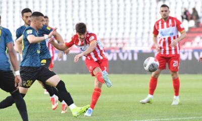 fudbaler Crvene zvezde na utakmici Superlige Prvenstva Srbije protiv Vojvodine Novi Sad na stadionu Rajka Mitica, Beograd, 11.05.2025. godine Foto: Marko Metlas Fudbal, Crvena zvezda, Superliga Prvenstvo Srbije, Vojvodina Novi Sad
