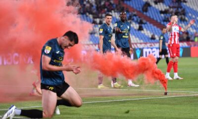 fudbaler Crvene zvezde na utakmici Superlige Prvenstva Srbije protiv Vojvodine Novi Sad na stadionu Rajka Mitica, Beograd, 11.05.2025. godine Foto: Marko Metlas Fudbal, Crvena zvezda, Superliga Prvenstvo Srbije, Vojvodina Novi Sad