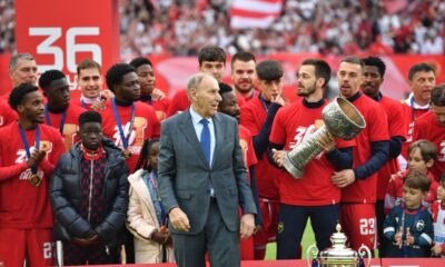 Proslava titule, fudbalera Crvene zvezde, na stadionu Rajko Mitic. Beograd, 24.05.2025. foto: Marko Metlas Fudbal, Crvena zvezda