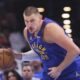 Denver Nuggets center Nikola Jokic advances the ball upcourt against the Oklahoma City Thunder in the first half of Game 5 of an NBA basketball second-round playoff series Tuesday, May 13, 2025, in Oklahoma City. (AP Photo/Nate Billings)