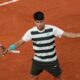 Spain's Carlos Alcaraz reacts during the final match of the French Tennis Open at the Roland-Garros against Italy's Jannik Sinner in Paris, Sunday, June 8, 2025. (AP Photo/Aurelien Morissard)