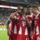 Bayern Munich's Michael Olise, second from left, celebrates scoring his side's 2nd goal during the Club World Cup Group C soccer match between Bayern Munich and Boca Juniors in Miami Gardens, Fla., Friday, June 20, 2025. (AP Photo/Rebecca Blackwell)