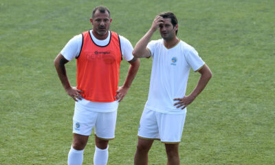 DEJAN STANKOVIC bivsi fudbaler reprezentacije Srbije i i CHRISTIAN CHIVU Kristijan Kivu bivsi fudbaler Rumunije fudbalski kamp DEKI5 DEJANA STANKOVICA bivseg fudbalera reprezentacije Srbije, Zlatibor, 03.08.2018. godine Foto: Marko Metlas Fudbal, Kamp Deki5, Dejan Stankovic