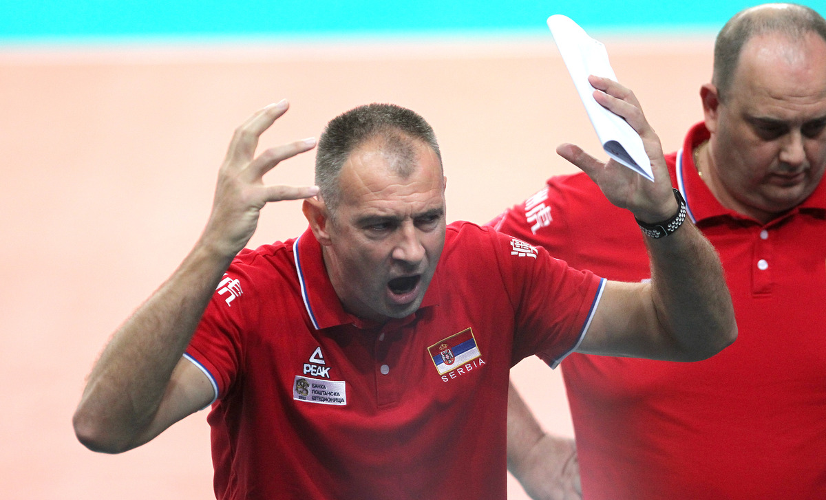 NIKOLA GRBIC, trener odbojkasa Srbije, na utakmici protiv Kameruna u hali Palaflorio. Bari, 13.09.2018. photo: MN press / vm Odbojka, Svetsko prvenstvo, Srbija, Kamerun