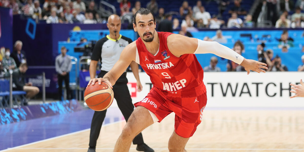 DARIO SARIC kosarkas reprezentacije Hrvatske na utakmici FIBA Evropskog prvenstva protiv Finske u Mercedes Benc areni, Berlin 11.09.2022. godine Foto: Marko Metlas Kosarka, Hrvatska, FIBA Evropsko prvenstvo, Finska