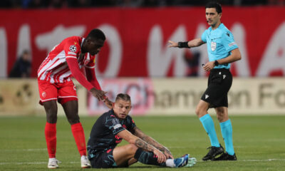 ALIYAR AGHAYEV Alijar Agajev sudija iz Azerbejdzana fudbaleri Crvene zvezde na utakmici UEFA Lige Sampiona protiv Mancester Sitija na stadionu Rajko Mitic, Beograd 13.12.2023. godine Foto: Marko Metlas Fudbal, Crvena zvezda, UEFA Liga Sampiona , Mancester Siti