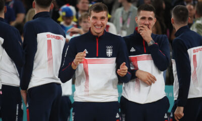 BOGDAN BOGDANOVIC i VANJA MARINKOVIC kosarkasi Srbije, XXXIII LETNJE OLIMPIJSKE IGRE, PARIZ 2024 - XXXIII SUMMER OLYMPIC GAMES, BASKETBALL, PARIS 2024 - Pariz 10.08.2024. godine Foto: Ivica Veselinov / MN Press OKS, XXXIII LETNJE OLIMPIJSKE IGRE, PARIZ 2024, XXXIII SUMMER OLYMPIC GAMES, PARIS 2024