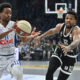 KEVIN DUANE YOGI FERRELL JR Kevin Dvejn Jogi Ferel Dzunior kosarkas Buducnosti Podgorica na utakmici Jadranske ABA lige protiv Partizana u hali Beogradska arena, Beograd 15.12.2024. godine Foto: Marko MetlasKosarka, Partizan, Jadranska ABA liga, Buducnost Podgorica