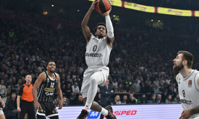 TJ SHORTS Ti Dzej Sorts kosarkas Pariza na utakmici Evrolige protiv Partizana u hali Beogradska arena, Beograd 22.01.2025. godine Foto: Marko Metlas Kosarka, Partizan, Evroliga, Pariz