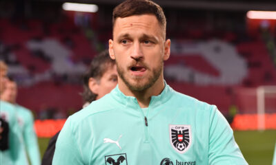MARKO ARNAUTOVIC fudbaler reprezentacije Austrije na utakmici plej ofa UEFA Lige nacija protiv Srbije na stadionu Rajko Mitic , Beograd 23.03.2025. godine Foto: Marko Metlas Fudbal, Reprezentacija, Srbija, Austrija, UEFA Liga nacija, Plej of