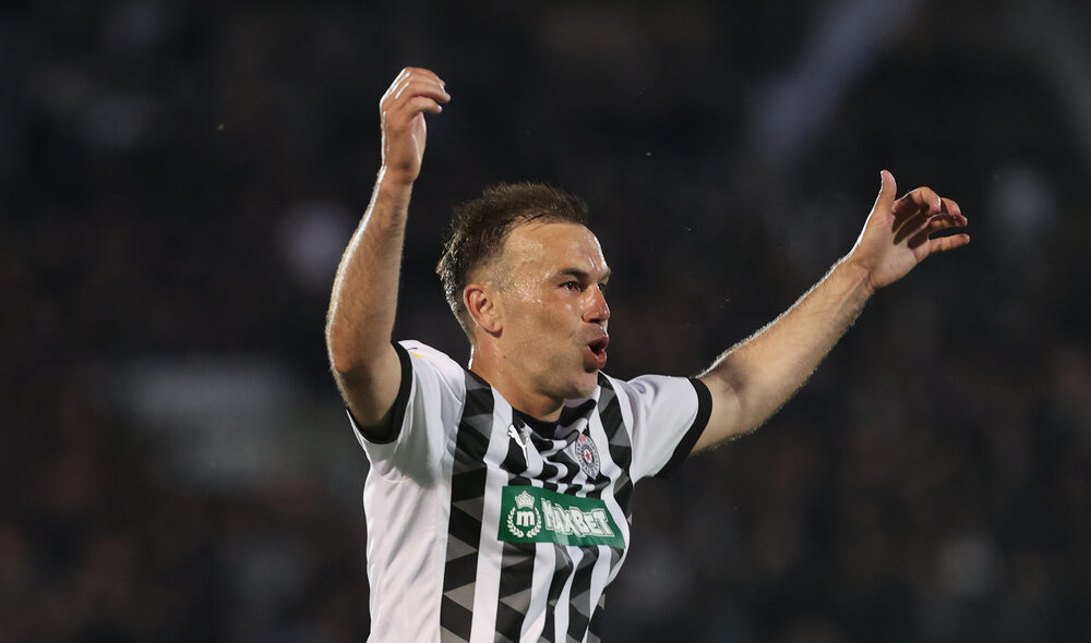 BIBARS NATCHO Bibars Natho fudbaler Partizana na utakmici Superlige Prvenstva Srbije protiv Vojvodine Novi Sad na stadionu Partizana, Beograd 25.05.2025. godine Foto: MN PRESS Fudbal, Partizan, Superliga Prvenstvo Srbije, Vojvodina Novi Sad
