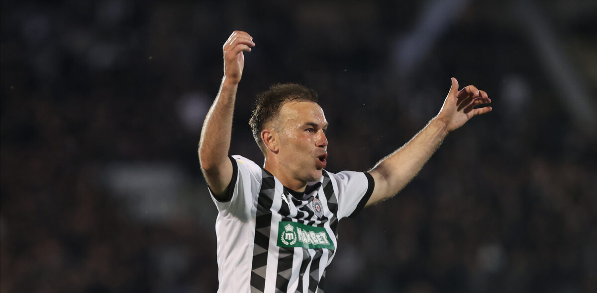 BIBARS NATCHO Bibars Natho fudbaler Partizana na utakmici Superlige Prvenstva Srbije protiv Vojvodine Novi Sad na stadionu Partizana, Beograd 25.05.2025. godine Foto: MN PRESS Fudbal, Partizan, Superliga Prvenstvo Srbije, Vojvodina Novi Sad