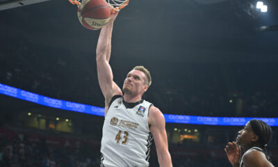 LEON RADOSEVIC kosarkasa Dubaija na utakmici Jadranske ABA lige protiv Partizana u hali Beogradska arena, Beograd 01.06.2025. godine Foto: Marko Metlas Kosarka, Partizan, Jadranska ABA liga, Dubai