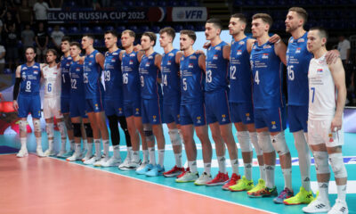 Odbojkasi Srbije, na utakmici kupa Kanal 1, protiv Rusije u hali Aleksandar Nikolic. Beograd, 01.06.2025. foto: MN PRESS / vm ODBOJKA, VOLLEYBALL, SRBIJA, RUSIJA
