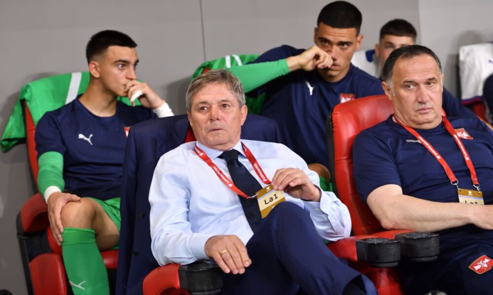 DRAGAN STOJKOVIC PIKSI selektor i trener fudbalera reprezentacije Srbije na utakmici kvalifikacija za FIFA Svetsko prvenstvo protiv Albanije stadion Kombetare, Tirana 07.06.2025. godine Foto: Marko Metlas Fudbal, Reprezentacija, Srbija, Albanija, Kvalifikacije za Svetsko prvenstvo