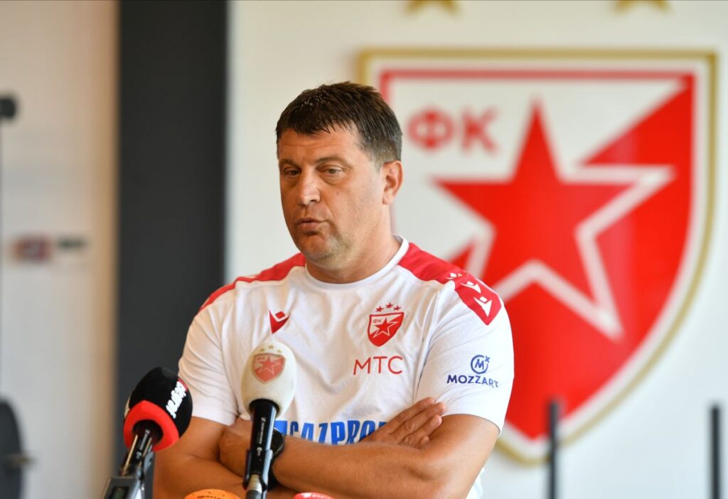 VLADAN MILOJEVIC, trener fudbalera Crvene zvezde na okupljanju pred pocetak sezone na stadionu Rajko Mitic. Beograd, 16.06.2025. foto: Marko Metlas Fudbal, Crvena zvezda