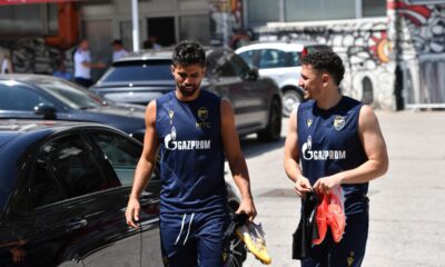 Fudbaleri Crvene zvezde na okupljanju pred pocetak sezone na stadionu Rajko Mitic. Beograd, 16.06.2025. foto: Marko Metlas Fudbal, Crvena zvezda