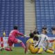 England's Harry Kane, second right, scores the opening goal during a World Cup 2026 group K qualifying soccer match between Andorra and England at the RCDE Stadium in Barcelona, Spain, Saturday, June 7, 2025. (AP Photo/Joan Monfort)