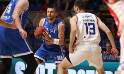 kosarkas Crvene Zvezde na utakmici polufinala Super Kosarkaske Lige Srbije protiv Spartaka u hali Aleksandar Nikolic, Beograd 14.06.2025. godine Foto: Ivica Veselinov / MN PRESS KOSARKA, BASKETBALL, KLS, KOSARKASKA LIGA SRBIJE, CRVENA ZVEZDA, SPARTAK SUBOTICA, PRVENSTVO SRBIJE, NATIONAL CHAMPIONSHIP