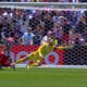 Atletico Madrid's goalkeeper Jan Oblak, right, fails to block a shot by Paris Saint-Germain's Vitinha, left, to score his side's second goal during the Club World Cup group B soccer match between PSG and Atletico Madrid, in Pasadena, Calif., Sunday, June 15, 2025. (AP Photo/Mark J. Terrill)