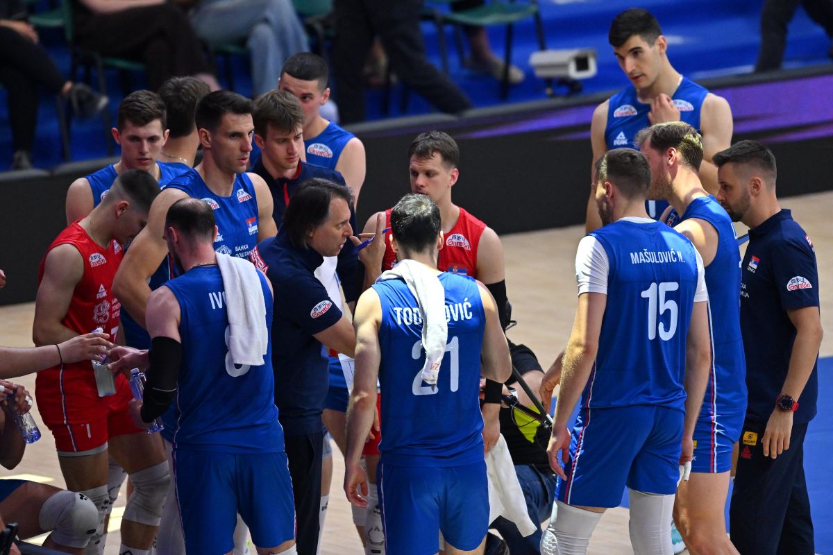 odbojkas reprezentacije Srbije na utakmici FIVB Lige nacija protiv Irana u hali Beogradska arena, Beograd 25.06.2025. godine Foto: Marko Metlas Odbojka, Srbija, Reprezentacija, FIVB Liga nacija, VNL Volleyball nations league,Iran