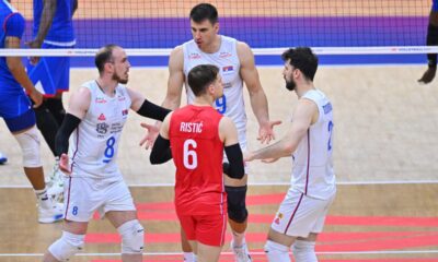 odbojkas reprezentacije Srbije na utakmici FIVB Lige nacija protiv Kube u hali Beogradska arena, Beograd 26.06.2025. godine Foto: Marko Metlas Odbojka, Srbija, Reprezentacija, FIVB Liga nacija, VNL Volleyball nations league, Kuba
