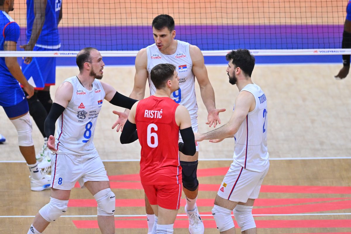 odbojkas reprezentacije Srbije na utakmici FIVB Lige nacija protiv Kube u hali Beogradska arena, Beograd 26.06.2025. godine Foto: Marko Metlas Odbojka, Srbija, Reprezentacija, FIVB Liga nacija, VNL Volleyball nations league, Kuba