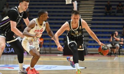 kosarkas Partizana na utakmici Prvenstva Srbije protiv FMP Zeleznika u hali Aleksandar Nikolic Pionir, Beograd 19.06.2025. godine Foto: Marko Metlas Kosarka, Partizan, Prvenstvo Srbije, FMP Zeleznik, Kosarkaska liga Srbije, KLS